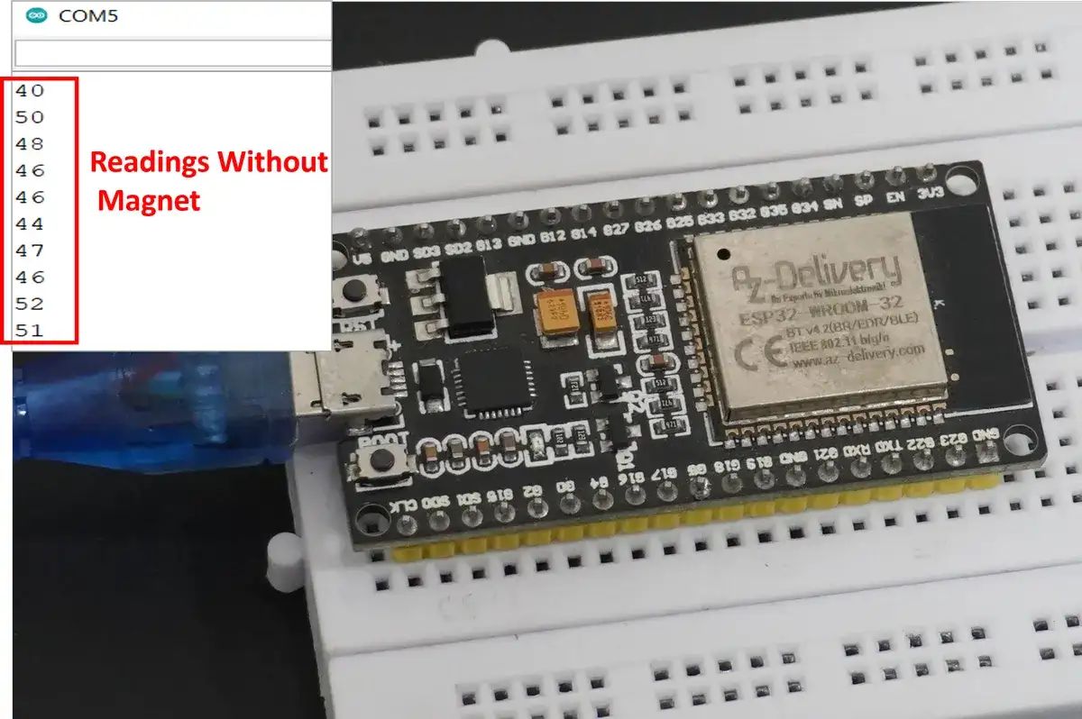 Hall Effect Sensor Readings Without Magnet